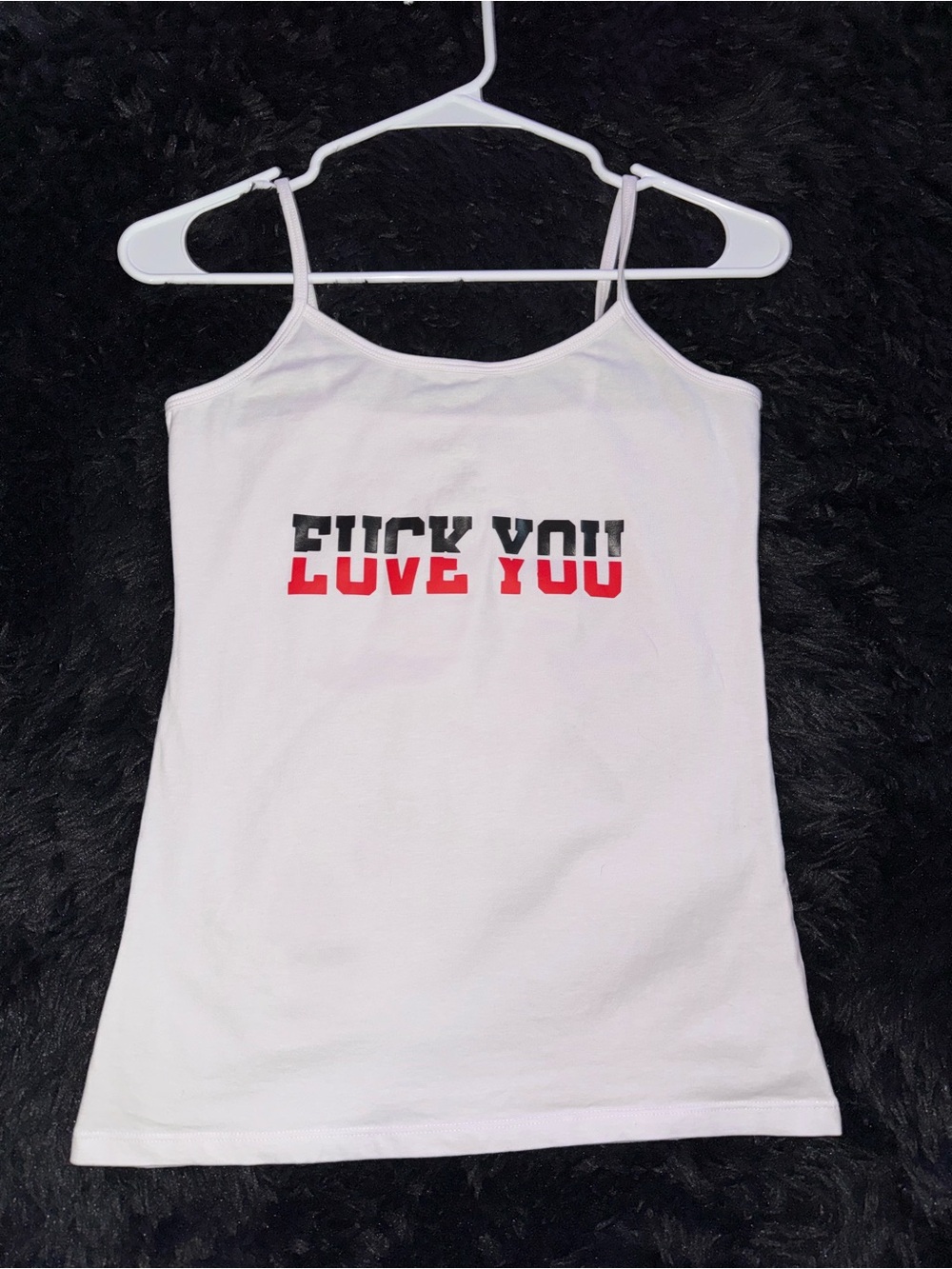3 for $20 White Graphic Camisole Spaghetti Strap Tank Top